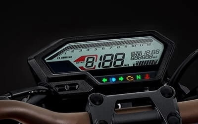 Teknologi panel indikator full digital terbaru yang menyajikan informasi kendaraan dengan tampilan lebih sporty dan modern