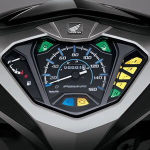 Panelmeter modern yang mudah dibaca, hadir dengan indikator lengkap (Speedometer, Transmisi, Odometer, MIL, Bahan Bakar)